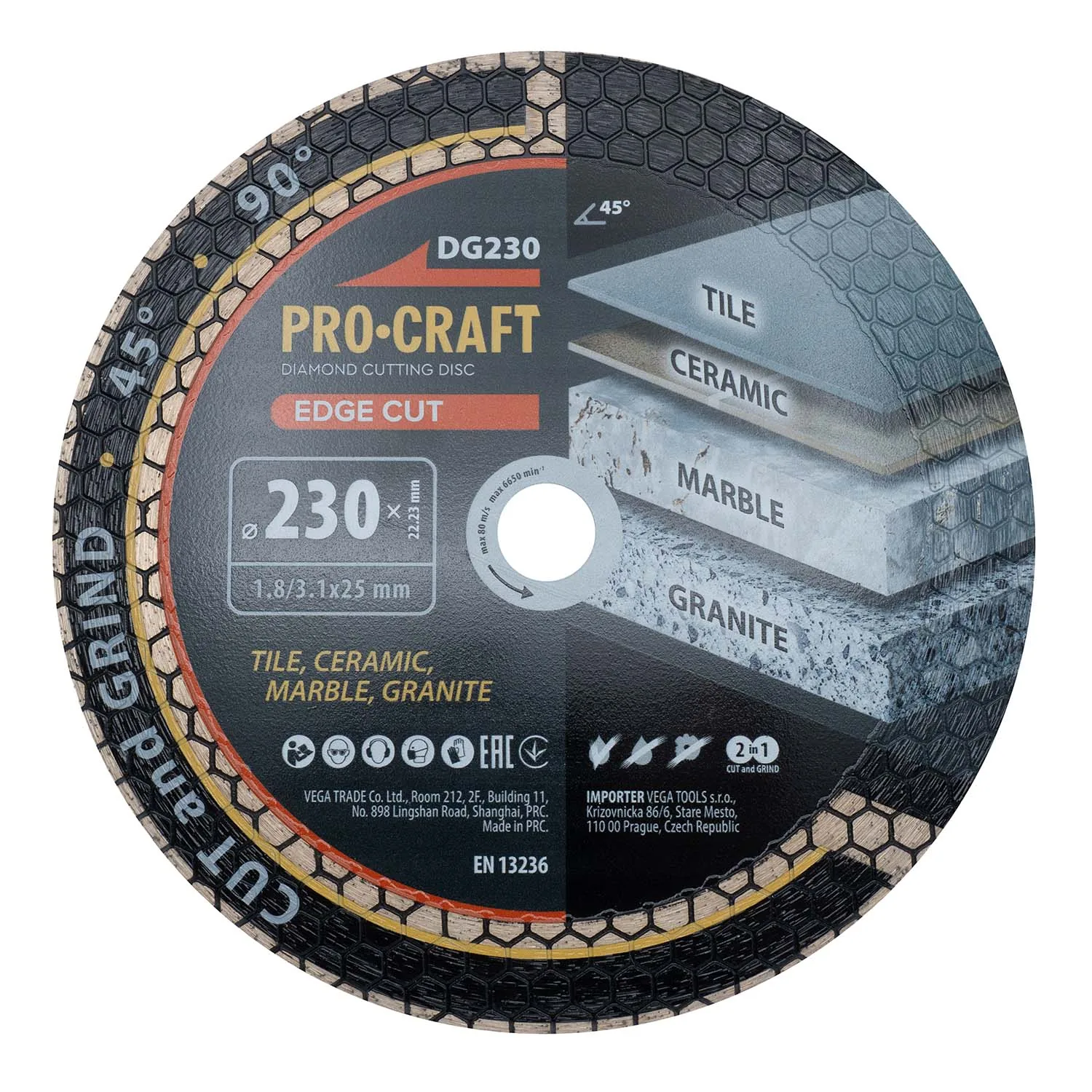 Диск алмазний PRO-CRAFT DG-230