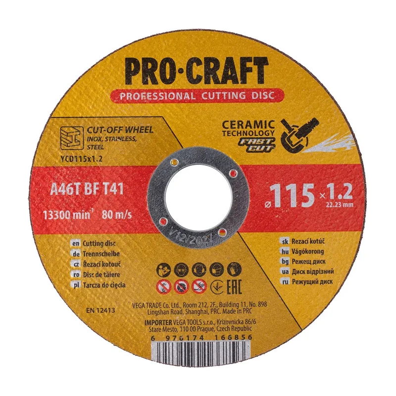 Диск відрізний керамічний PRO-CRAFT YCD-115*1.2