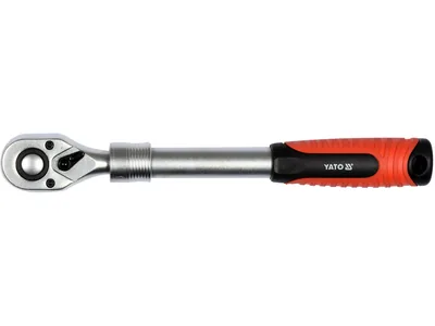 Тріщатка YATO : квадрат 3/8", 72T, L= 215-315 мм, телескопічна ручка