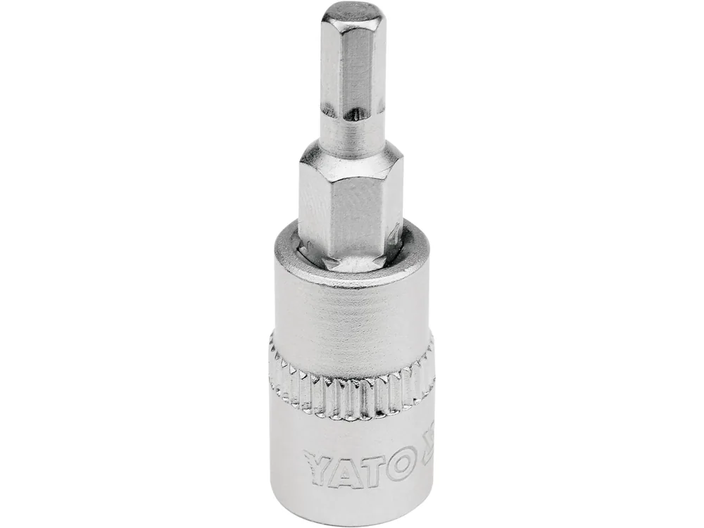 Головка торцева YATO квадрат 1/4". HEX M4, L= 37 мм