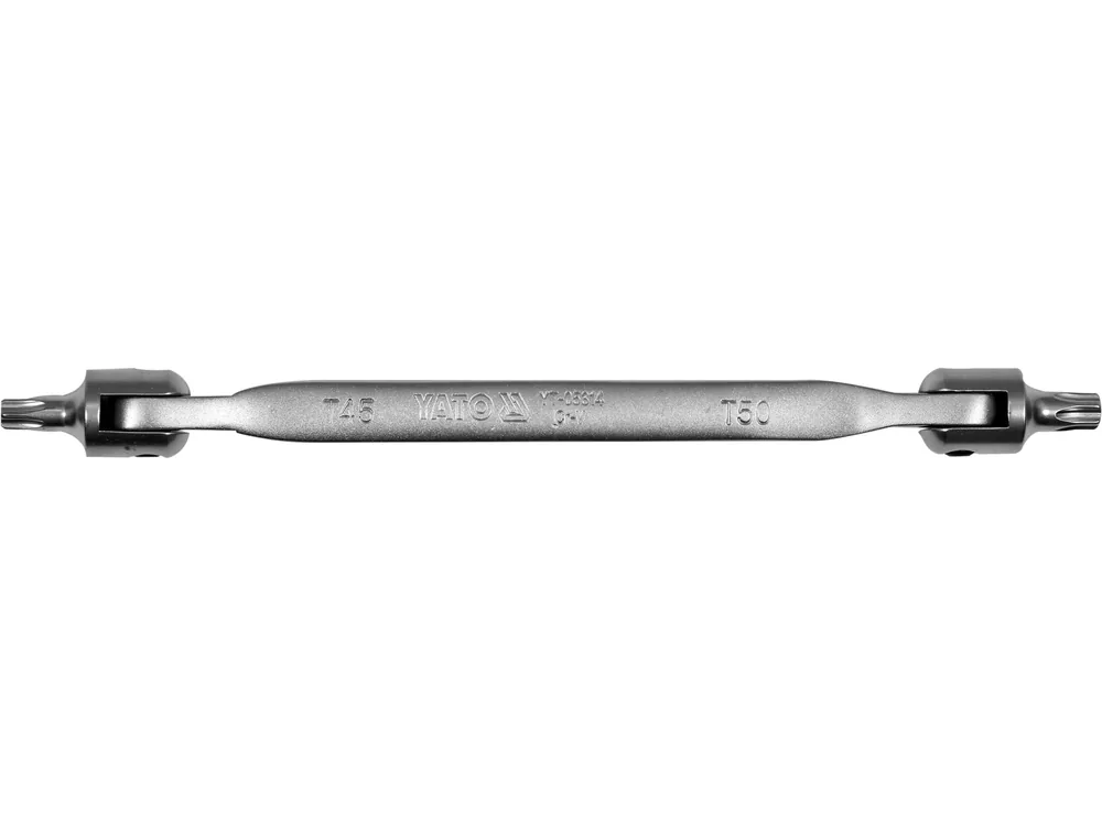 Ключ TORX 2-сторонній на шарнірах YATO : Т45 х Т50, L= 243 мм, Cr-V (DW)
