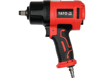 Гайковерт ударний пневматичний YATO : квадрат 1/2", F=1560 Nm, спожив. повітря- 184 л/хв