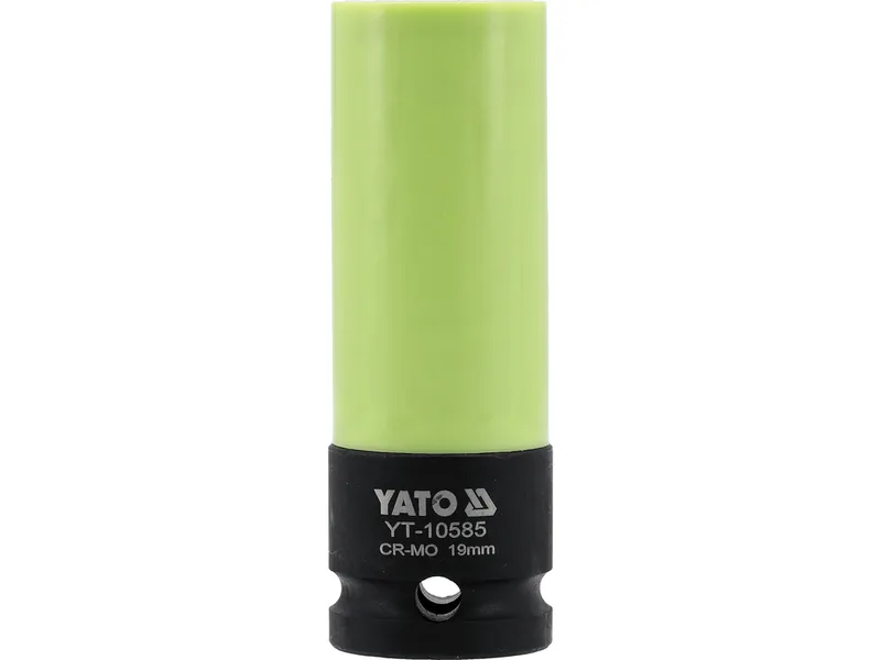 Головка торцева ударна YATO: квадрат- 1/2", М19 мм, l= 85 мм, Cr-Mo, для алюмінієвих дисків
