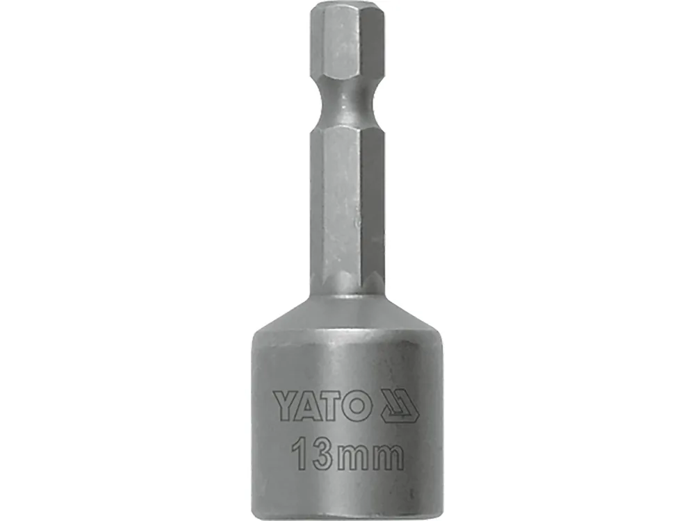 Насадка торцева магнітна 6-гранна YATO : HEX М13 x 48 мм. HEX Ø= 1/4"