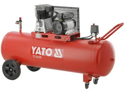 Компресор мережевий YATO 230 В, 2,2 кВт, тиск ≤ 8 Bar,  под. повітря- 360 л/хв, ресивер- 200 л