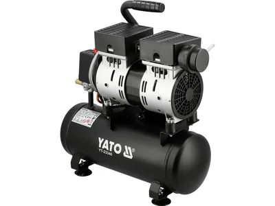 Компресор безоливний мережевий YATO 230 В, 550Вт, тиск ≤ 8Bar,  под. повітря- 107 л/хв, ресивер- 6 л