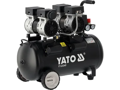 Компресор безоливний мережевий YATO 230В, 1500Вт, тиск ≤ 8Bar,  под. повітря- 280 л/хв, ресивер- 50л