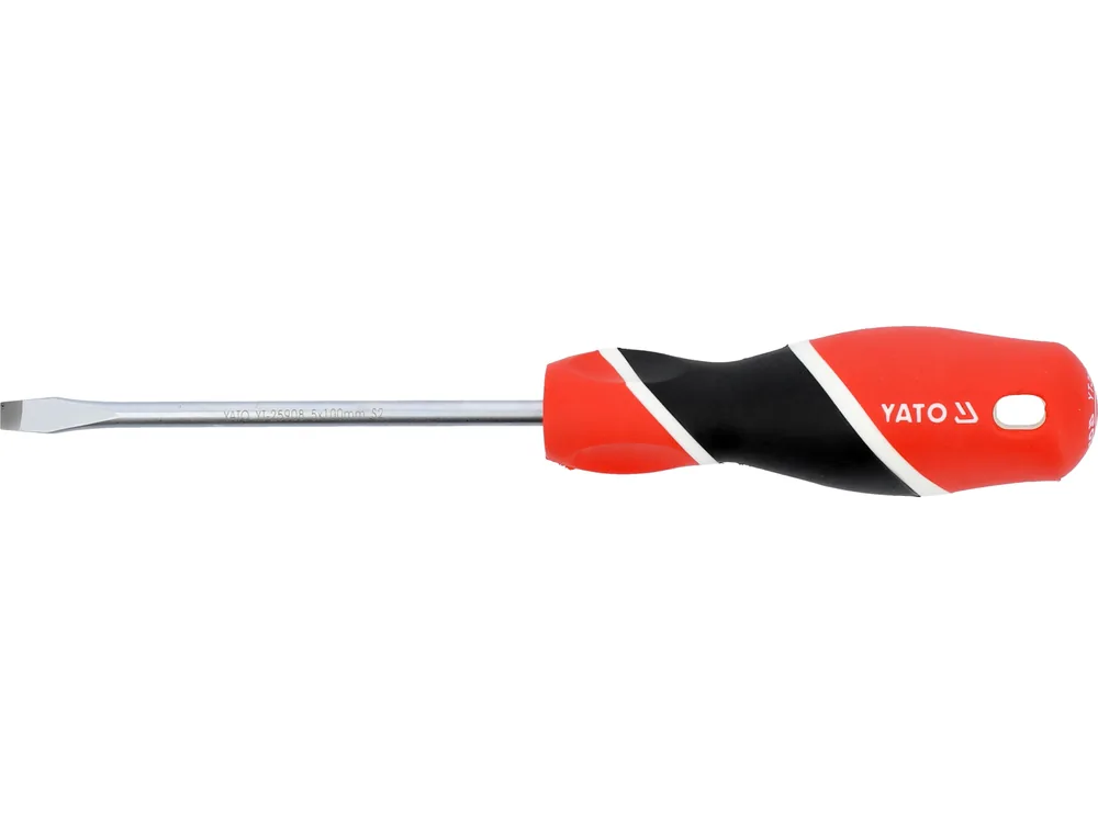 Викрутка плоска YATO : шліц SL5 х 100 мм