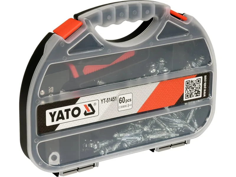 Заклепочник дюбелів "Molly" YATO з 60 дюбелями