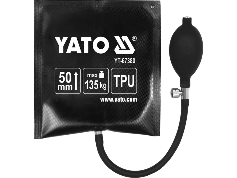 Подушка монтажна, надувна YATO для навантаження - 135 кг, висоти - 50 мм, габарити - 150х160 мм