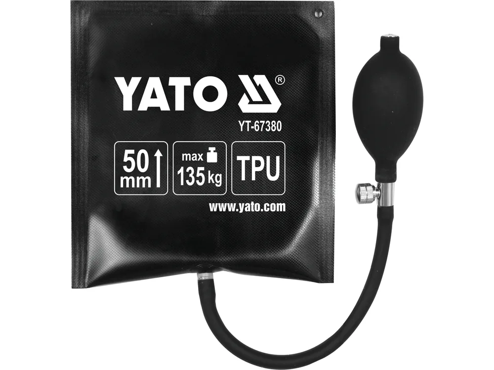 Подушка монтажна, надувна YATO для навантаження - 135 кг, висоти - 50 мм, габарити - 150х160 мм