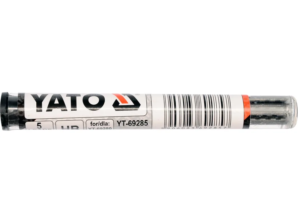 Стержень графітний YATO : "HВ", чорний для олівця автомата. 5 шт.