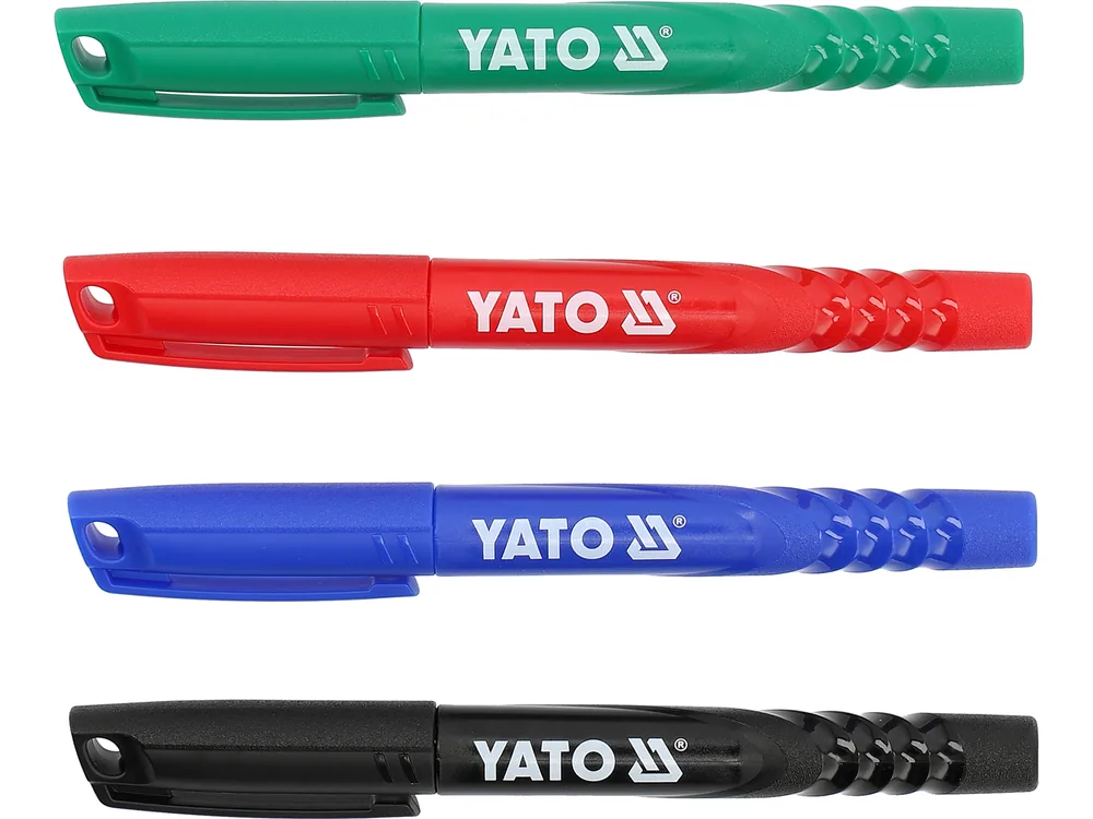 Маркери технічні YATO 4 шт, синій, червоний, чорний і зелений