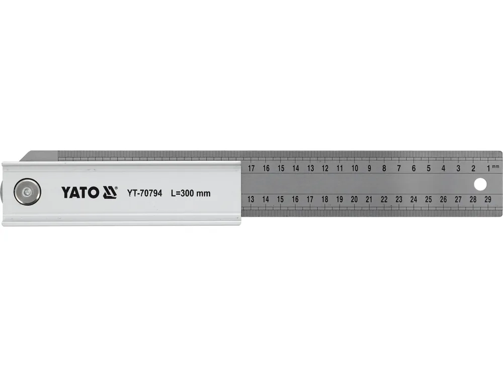 Кутник регульований 90°-45°-135° YATO l= 300 мм зі стопкою l= 160 мм