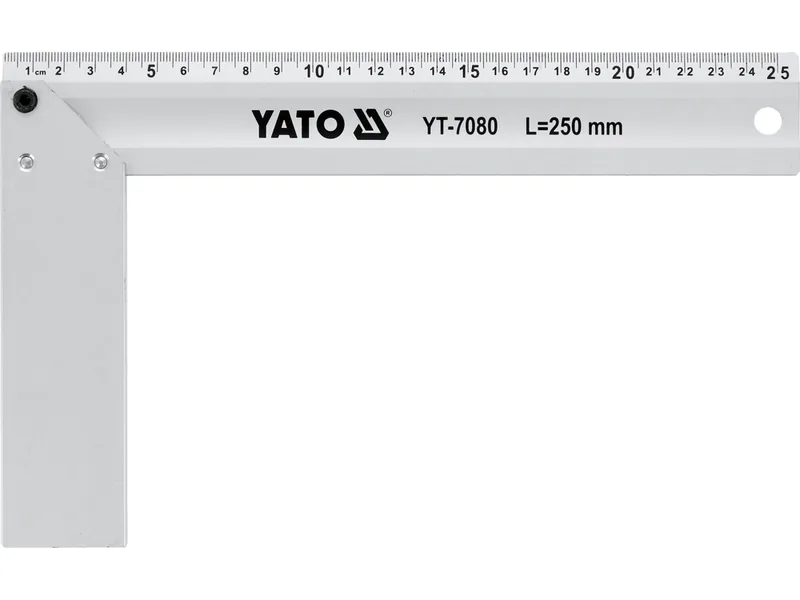 Кутник столярний алюмінієвий YATO : l= 250 мм
