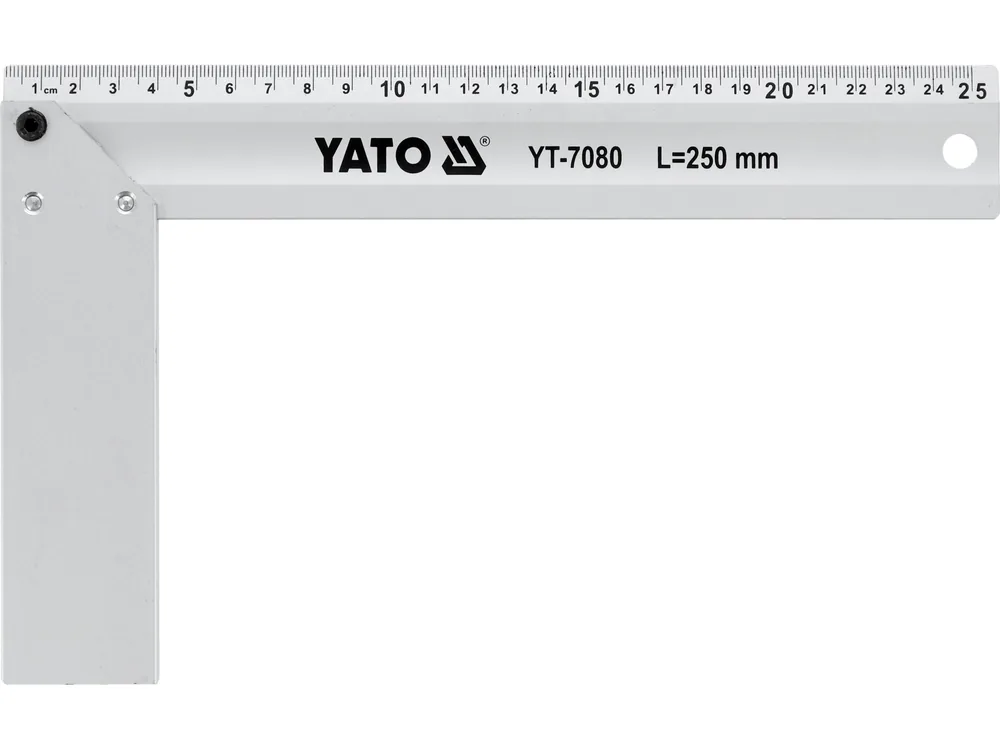 Кутник столярний алюмінієвий YATO : l= 250 мм