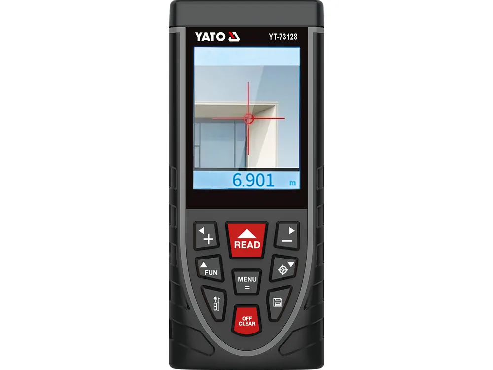 Дальномір лазерний YATO з LCD- дисплеєм дальн- 120 м, похибка ±2 мм, живлен від акумул. 3,7 В 2 АГод