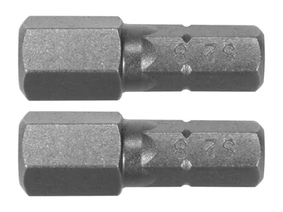 Насадка викруткова YATO TORX T25 х 50 мм. HEX 1/4", хром-молібден, 2 шт.