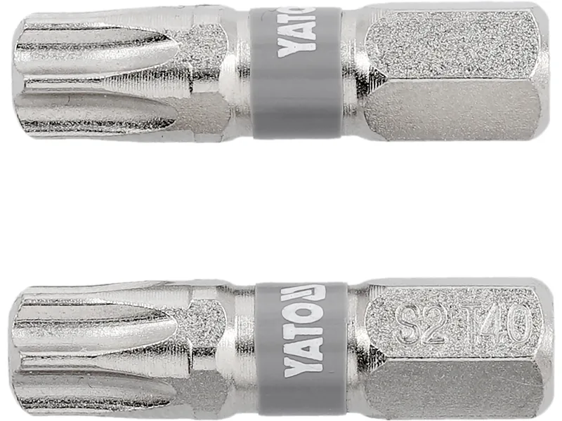 Насадка викруткова YATO TORX T40 х 25 мм. HEX 1/4", покрита нікелем, 2 шт.