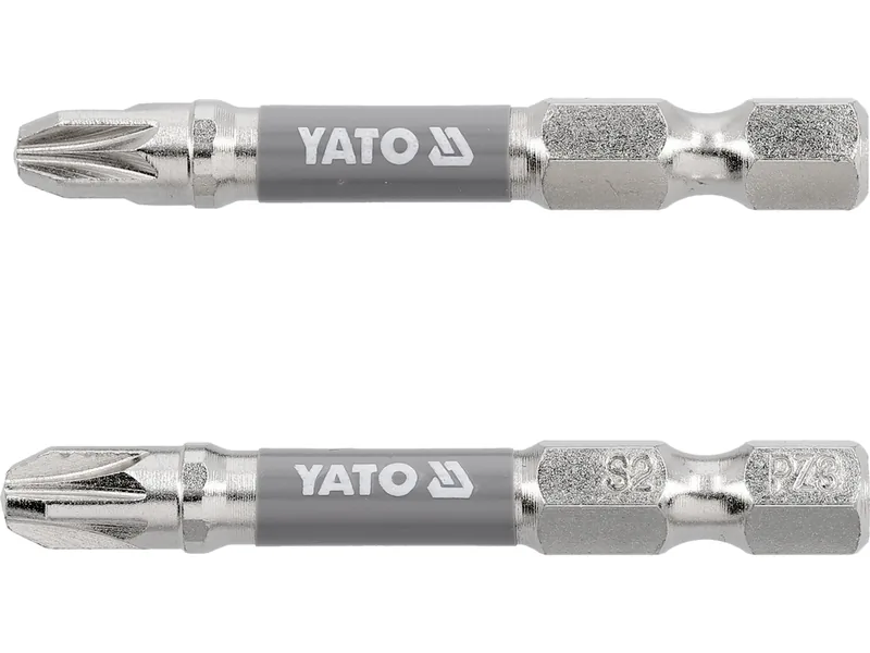 Насадка викруткова YATO PZ3 х 50мм. HEX 1/4", покрита нікелем, 2шт.