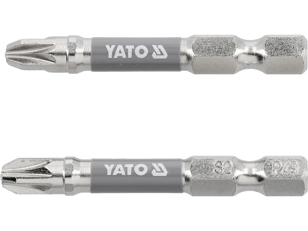 Насадка викруткова YATO PZ3 х 50мм. HEX 1/4", покрита нікелем, 2шт.