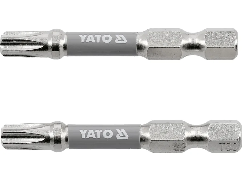 Насадка викруткова YATO TORX T30 х 50 мм. HEX 1/4", покрита нікелем, 2 шт.