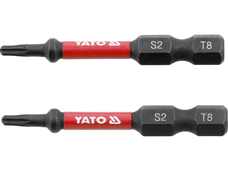 Насадка викруткова ударна YATO TORX T8 х 50 мм. HEX 1/4", 2 шт.