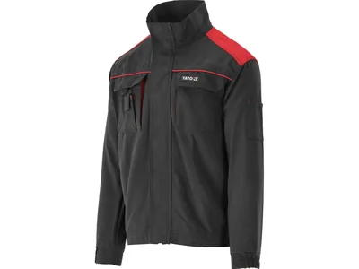 Куртка робоча COMFY YATO розмір L/XL, чорно-червона, 7 кишень, 100% бавовна(DW)