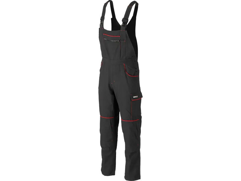 Комбінезон робочий COMFY YATO розмір L/XL, чорно-червоний, 9 кишень, 100% бавовна