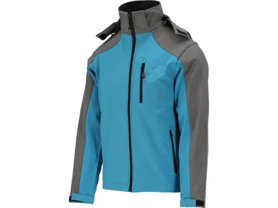 Куртка робоча SOFTSHELL з прикріп капюшоном YATO розм XL, синьо-сіра, 3 кишені, 96% поліес і 4%(DW)