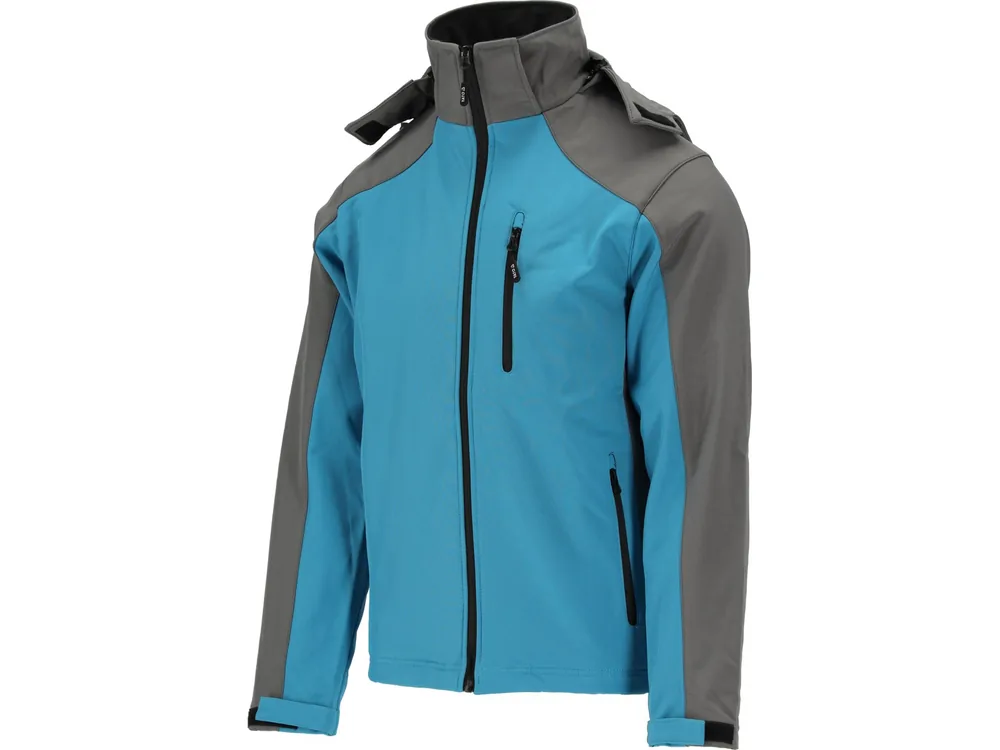 Куртка робоча SOFTSHELL з прикріп капюшоном YATO розм XXXL, синьо-сіра, 3 кише, 96% поліес і 4%(DW)