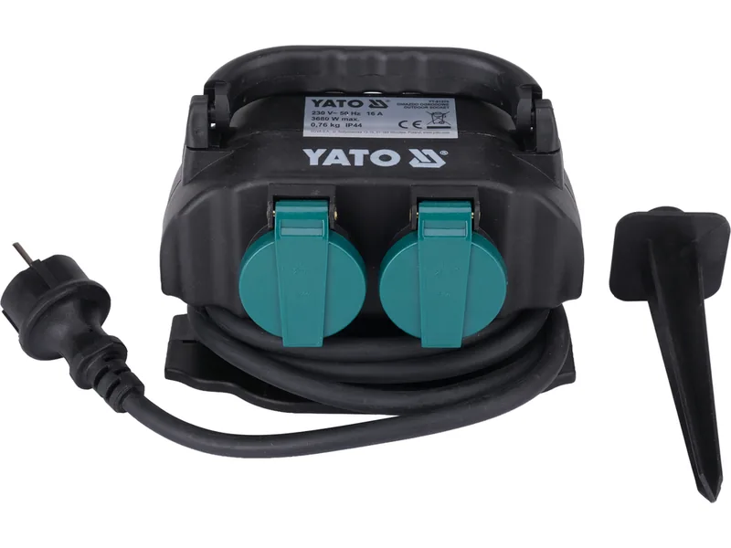 Розетка садова YATO 230В 16А 4 гнізда