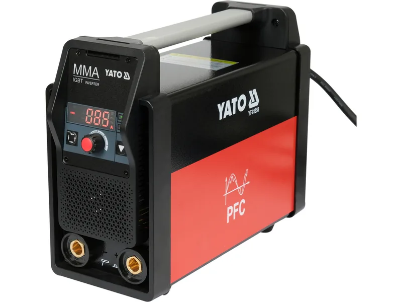 Зварювальний апарат інверт з блоком кор пот мереж 230В YATO 80А-РДЗ і 200А-АДЗ, електроди Ø= 1,6-4мм