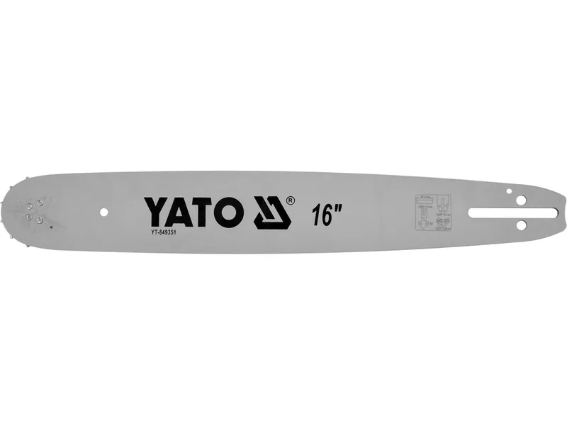 Шина для пили YATO l= 16"/ 40 см (66 ланок) Кількість зубів -12.для ланцюгів YT-84942, YT-84963